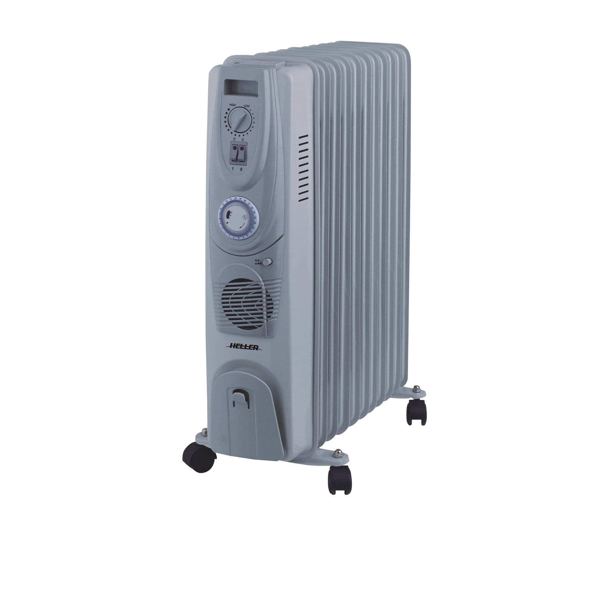 11 Fin Oil Heater with Timer and Fan 2400W Kitchen Warehouse™